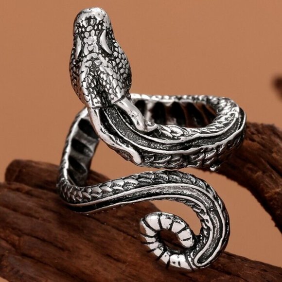 creatures bizarre Jewelry - 5/$20 Dragon Snake Metal Ring Dungeons & Dragons Adjustable NWT